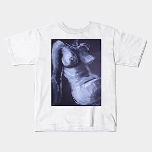 Black And  White Torso 2 - Female Nude Kids T-Shirt